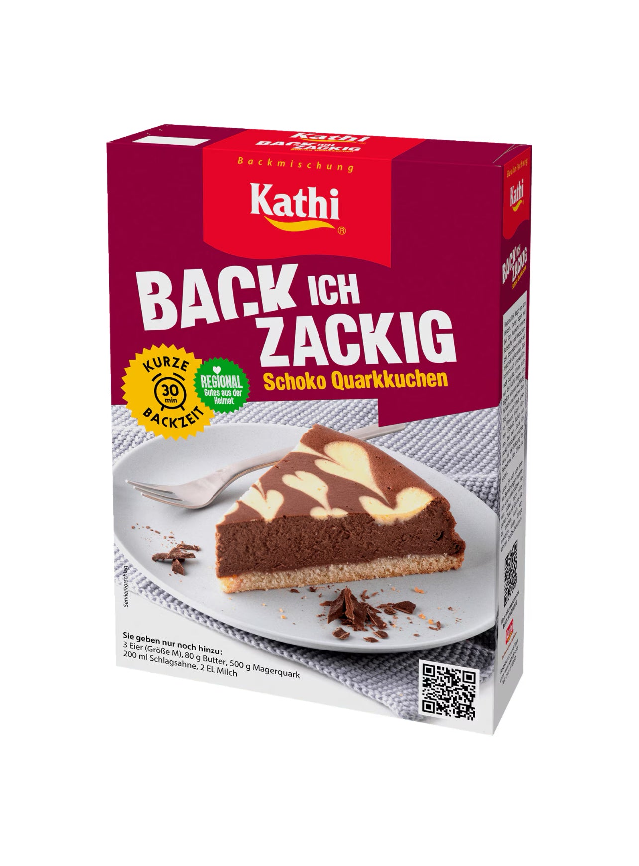Kathi BACK ICH ZACKIG-Schoko Quarkkuchen Backmischung 390g