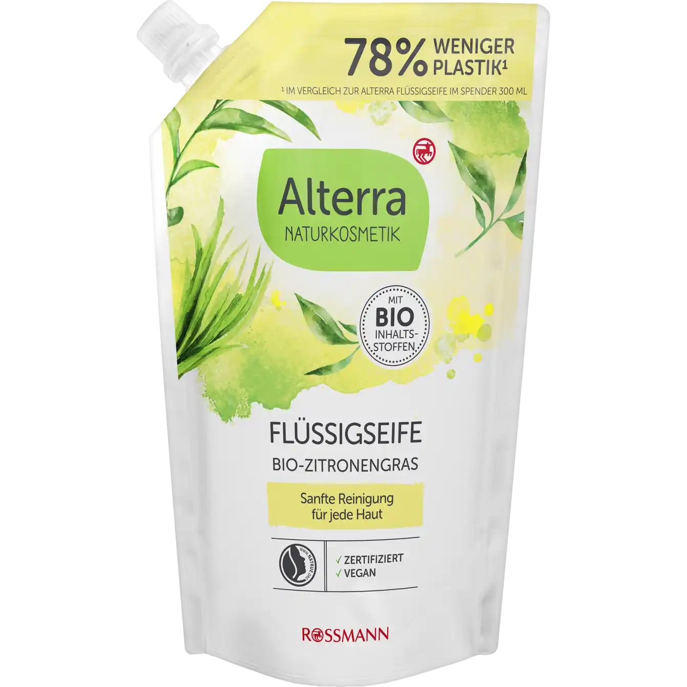 Alterra NATURKOSMETIK Flüssigseife Bio-Zitronengras Nachfüllbeutel 500ml