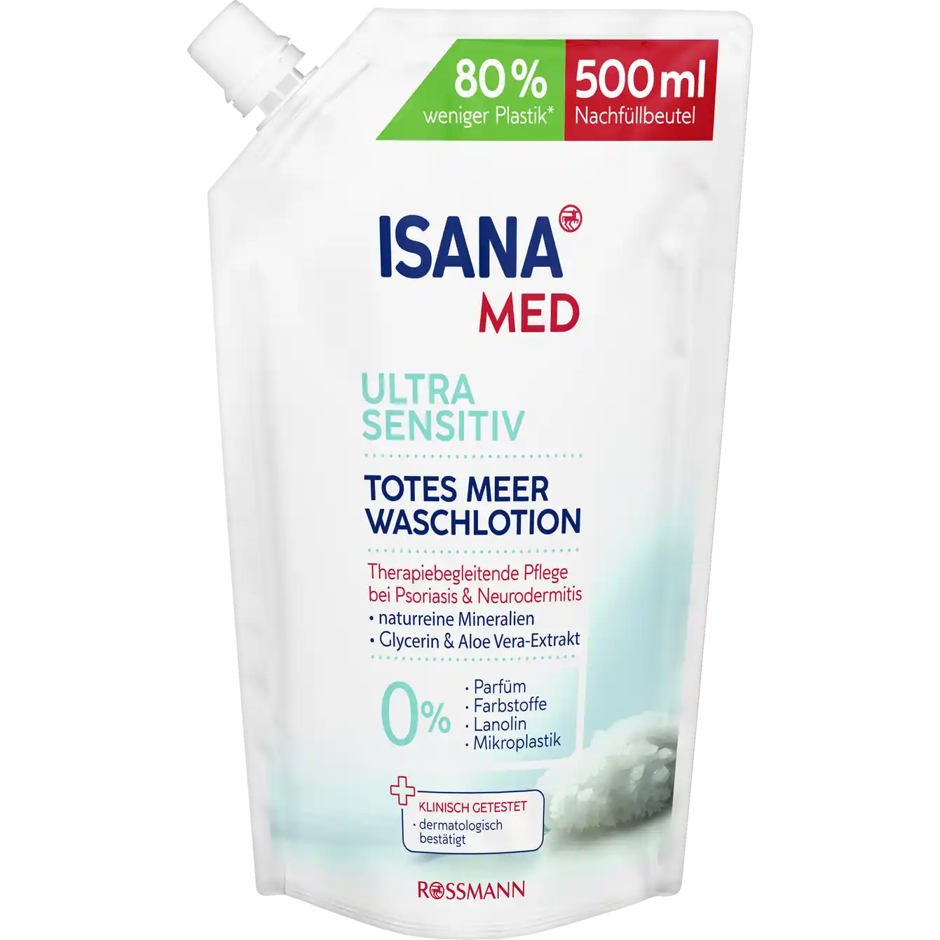 ISANA MED Waschlotion Totes Meer Nachfüllbeutel 500ml