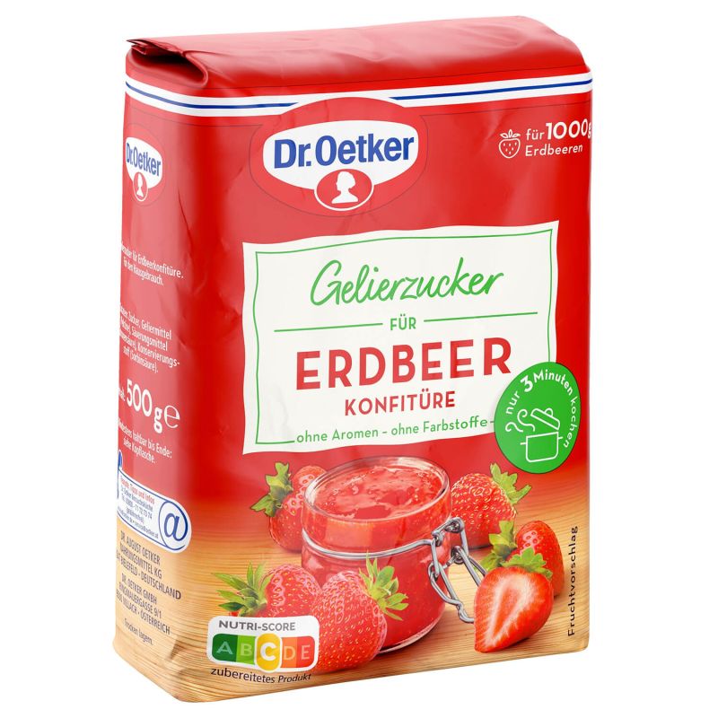 Dr. Oetker Gelierzucker für Erdbeer Konfitüre 500g