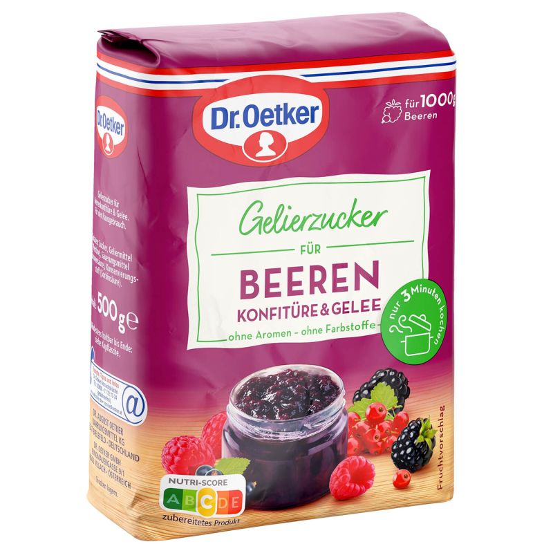 Dr. Oetker Gelierzucker für Beeren Konfitüre 500g
