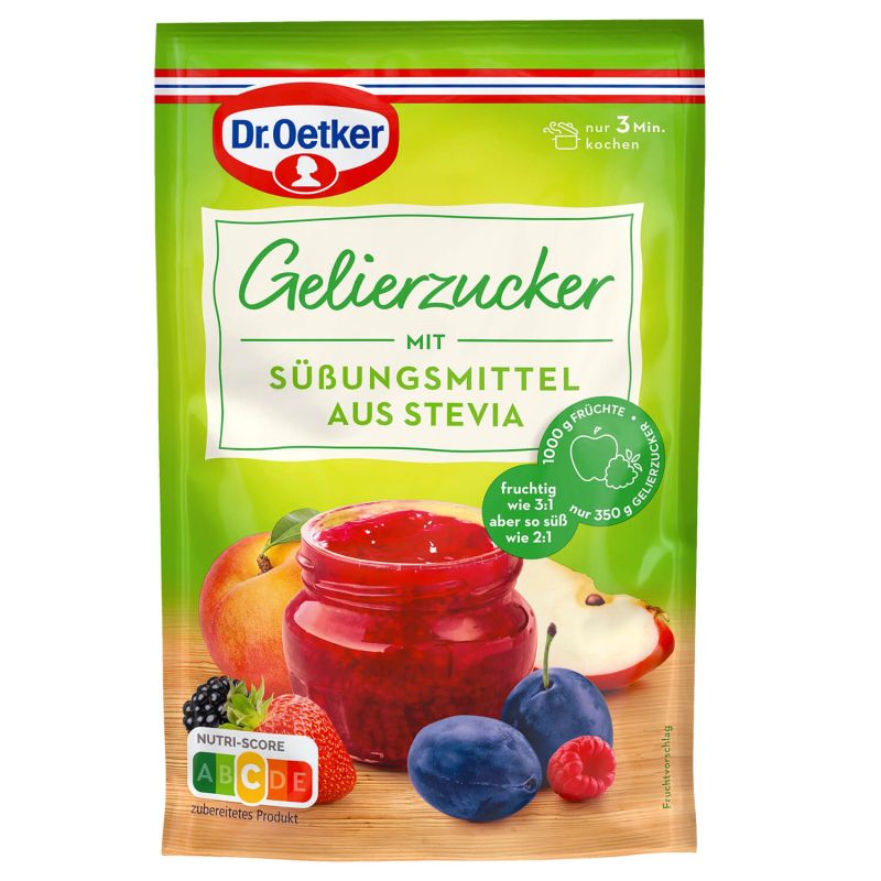 Dr. Oetker Gelierzucker mit Süßungsmittel aus Stevia 350g