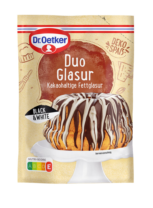 Dr. Oetker Duo Glasur Black & White 150g