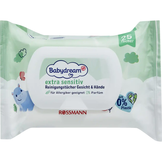 Babydream extra sensitiv Reinigungstücher Gesicht & Hände