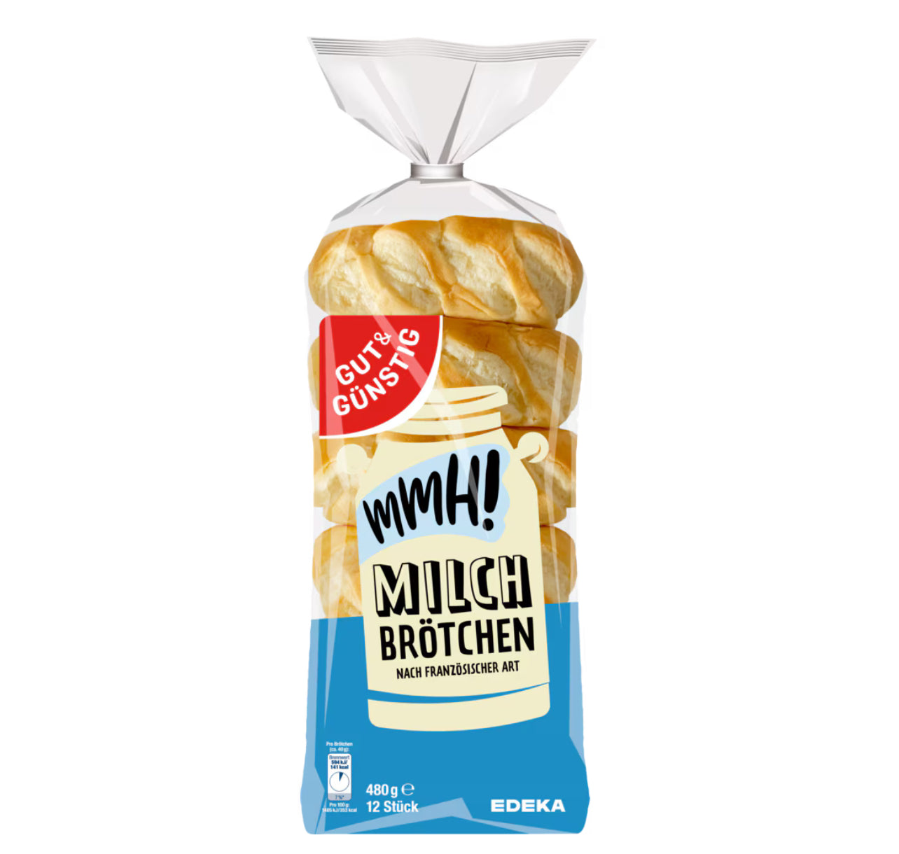 GUT&GÜNSTIG Milchbrötchen 480g