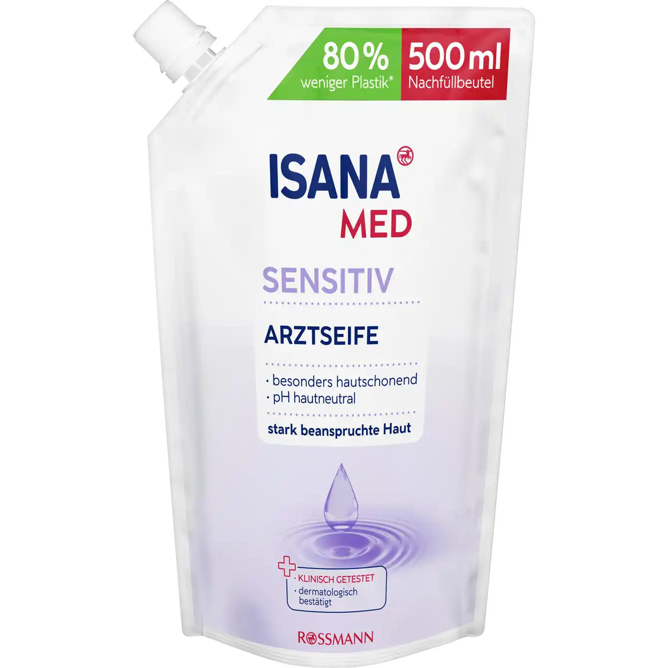 ISANA MED Arztseife Sensitiv Nachfüllbeutel 500ml
