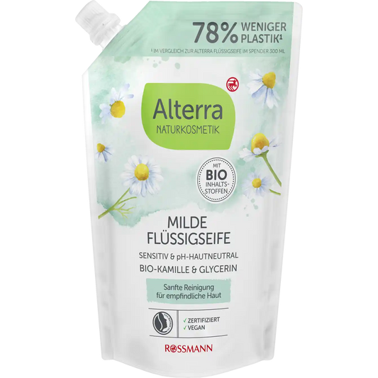 Alterra NATURKOSMETIK Milde Flüssigseife Bio-Kamille Nachfüllbeutel 500ml