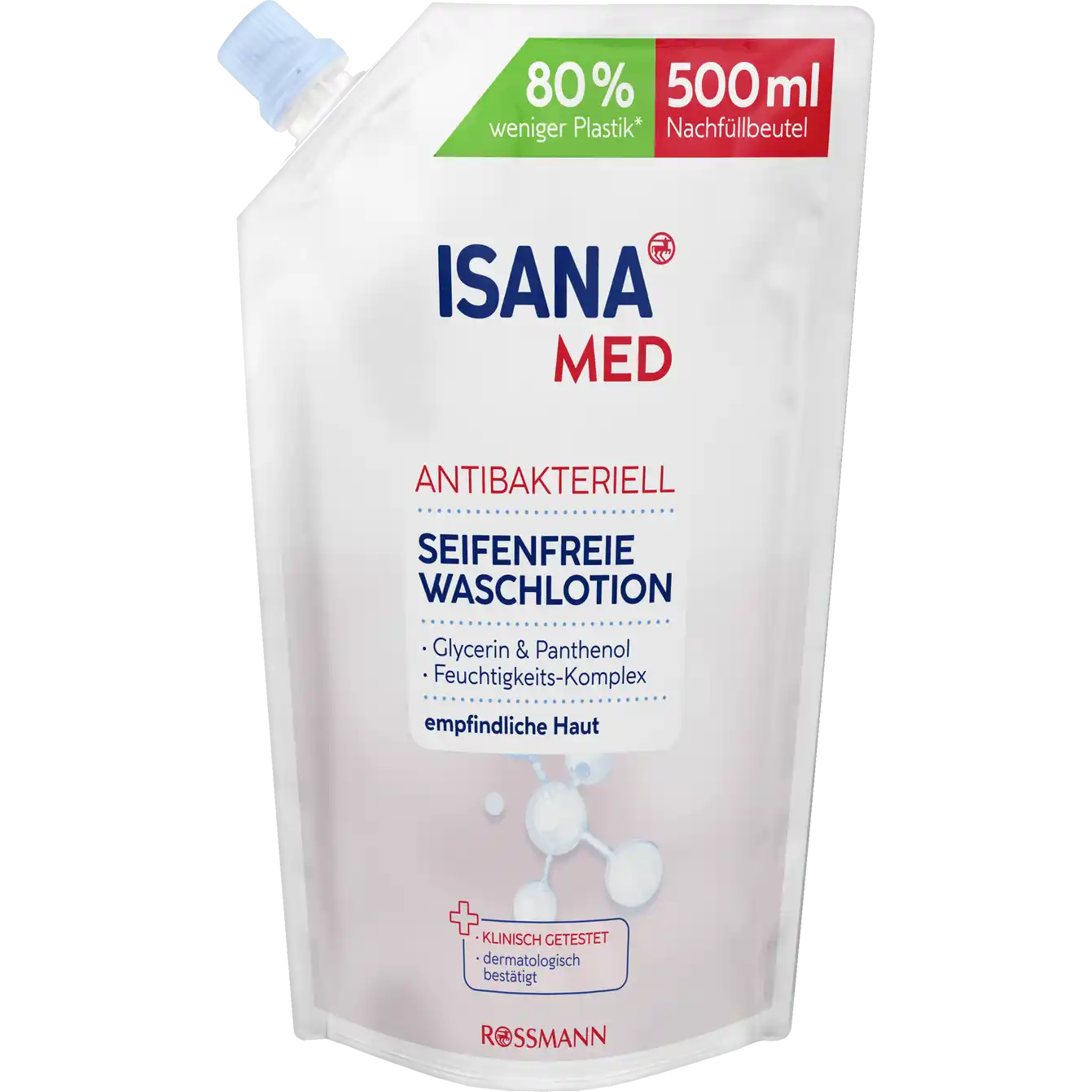 ISANA MED Waschlotion antibakteriell Nachfüllbeutel 500ml